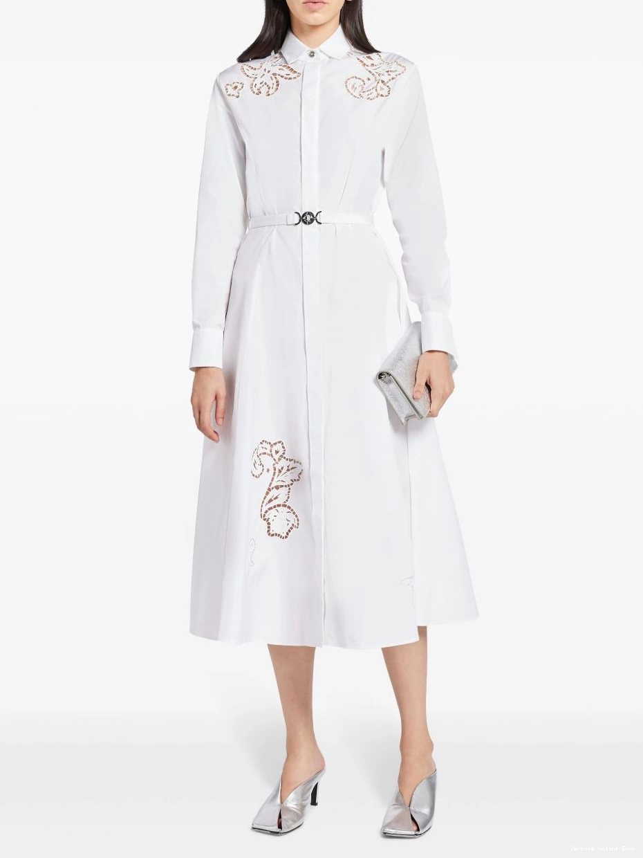 Affordable Sangallo Women dress embroidered Versace shirt 0804